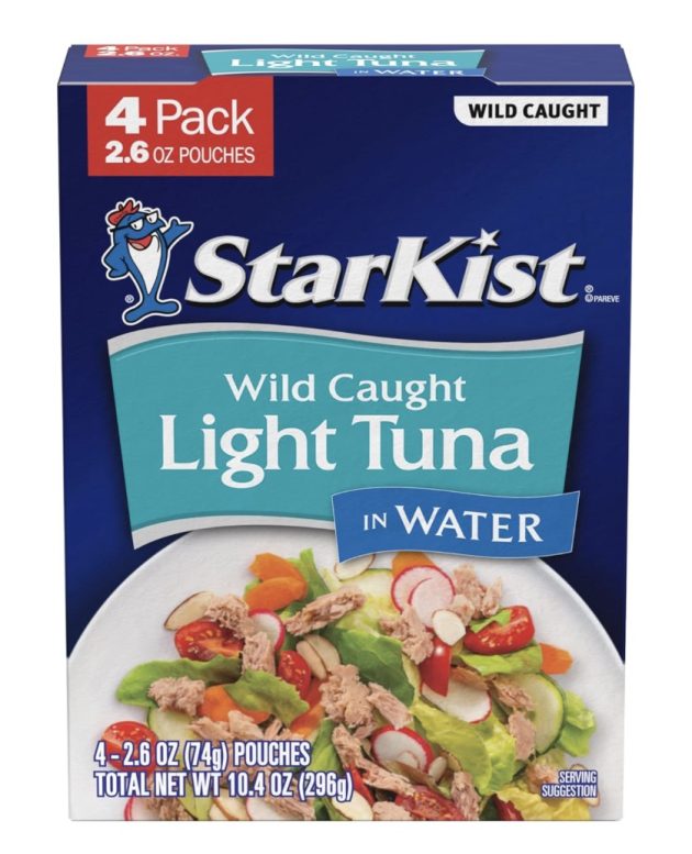 StarKist Chunk Light Tuna in Water, 2.6 oz Pouch (4 Pack) 
